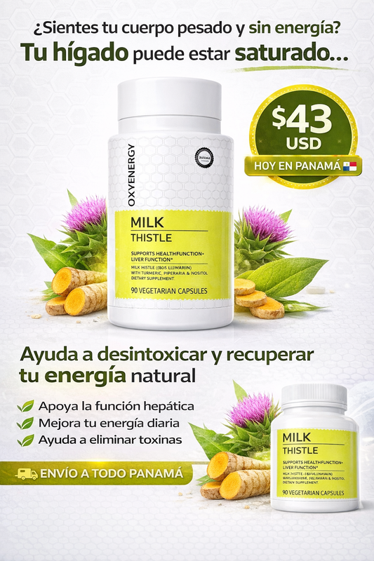 Milk Thistle Detox Liver Support – Cápsulas Naturales para el Hígado