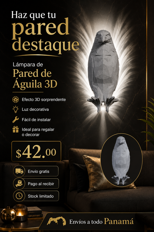 Lámpara de Pared de Águila 3D