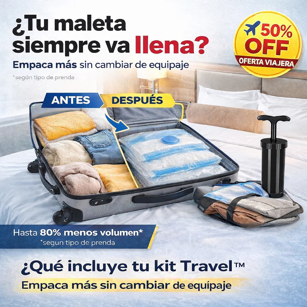 Organizador al Vacío Travel™ – Empaca Más Sin Cambiar de Maleta