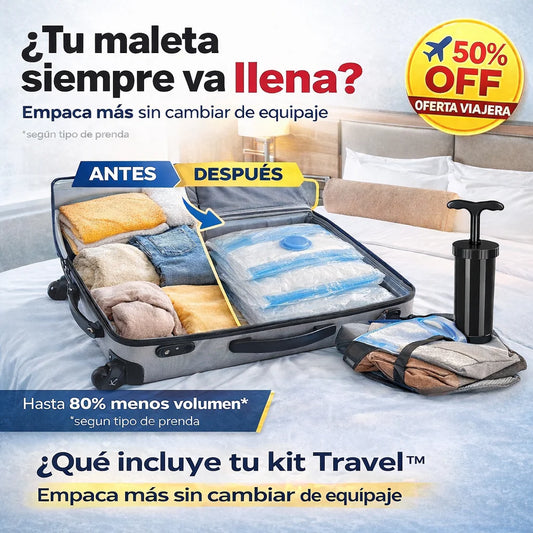 Organizador al Vacío Travel™ – Empaca Más Sin Cambiar de Maleta