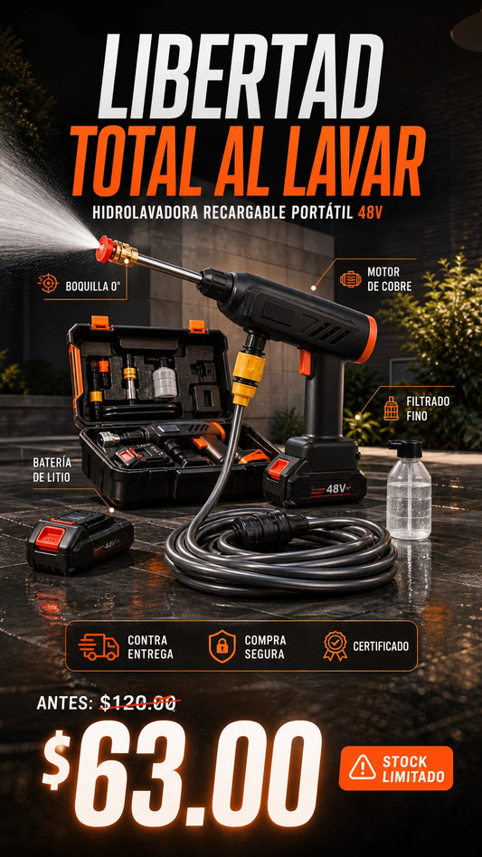 Hidrolavadora Recargable Portátil 48V