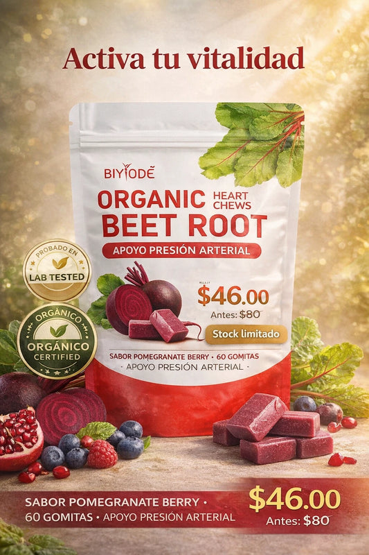 Beet Root Organic Chews – Gomitas Naturales para Energía y Bienestar