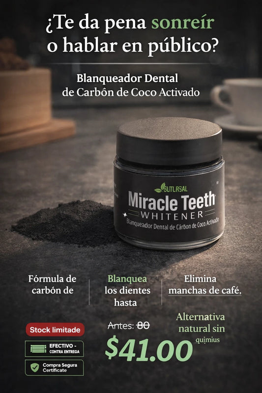 Miracle Teeth Whitener | Polvo Blanqueador Dental
