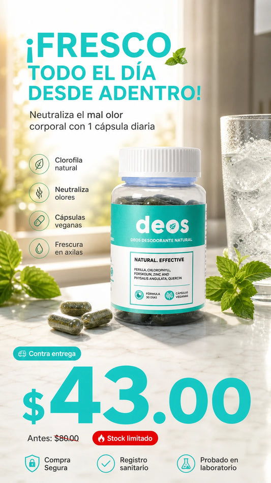 Deos Desodorante Natural en Cápsulas