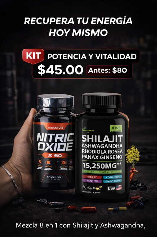 Combo vitalidad || Shilajit 8 en 1 + Ashwagandha & Ginseng
