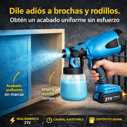 MasterSpray- Pistola Pulverizadora Inalambrica | Pinta cualquier superficie fácil y rápido