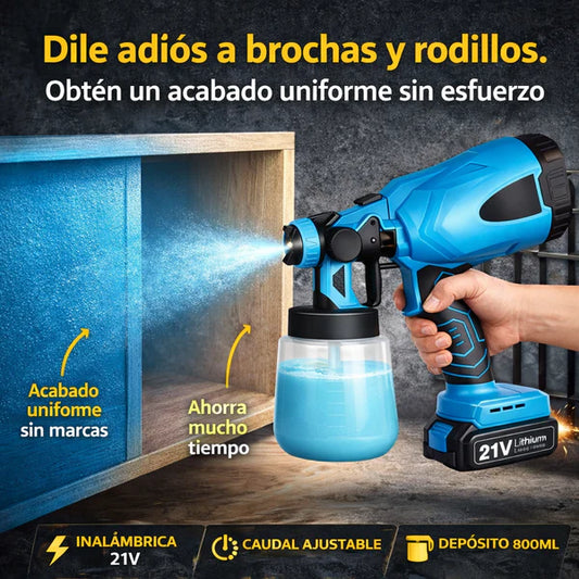 MasterSpray- Pistola Pulverizadora Inalambrica | Pinta cualquier superficie fácil y rápido
