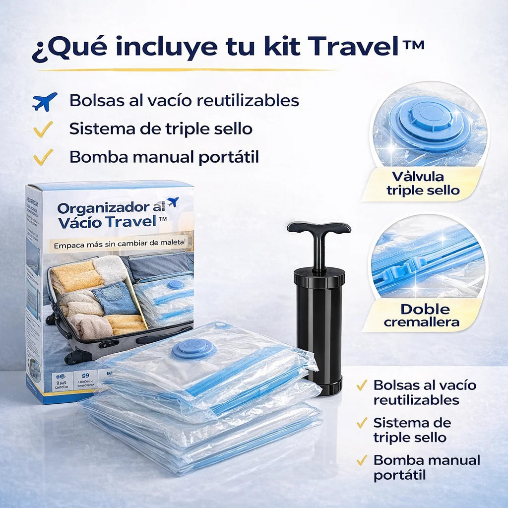 Organizador al Vacío Travel™ – Empaca Más Sin Cambiar de Maleta
