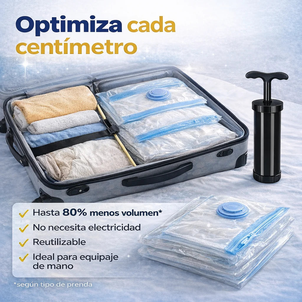 Organizador al Vacío Travel™ – Empaca Más Sin Cambiar de Maleta