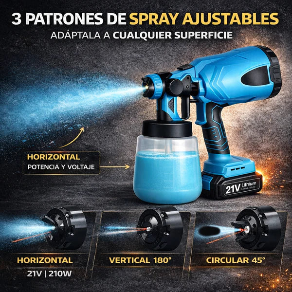 MasterSpray- Pistola Pulverizadora Inalambrica | Pinta cualquier superficie fácil y rápido