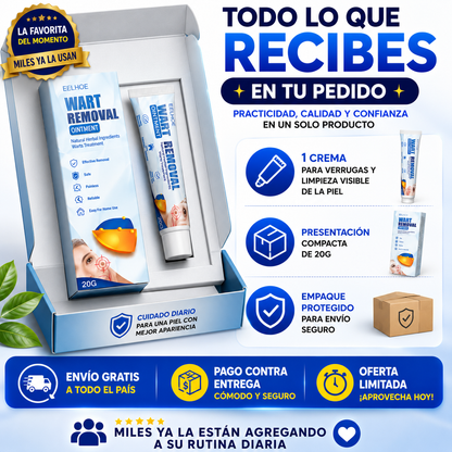 Wart Removal™ Crema para Verrugas y Limpieza Visible de la Piel