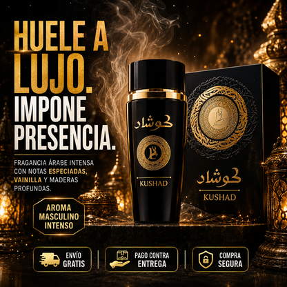 AL GAZAL Kushad™ — Fragancia Árabe Masculina Intensa y Elegante