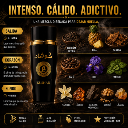 AL GAZAL Kushad™ — Fragancia Árabe Masculina Intensa y Elegante
