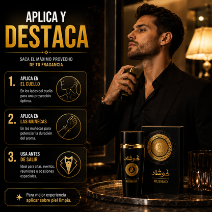 AL GAZAL Kushad™ — Fragancia Árabe Masculina Intensa y Elegante