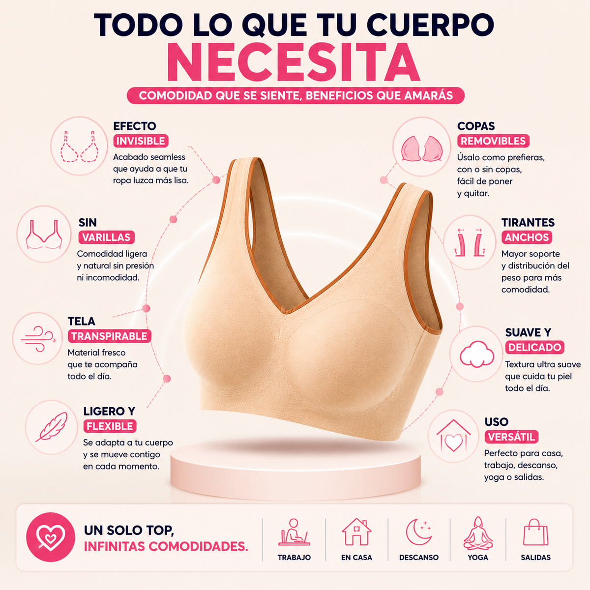BRASIER LASER TOP™ – Comodidad Invisible Todo El Día