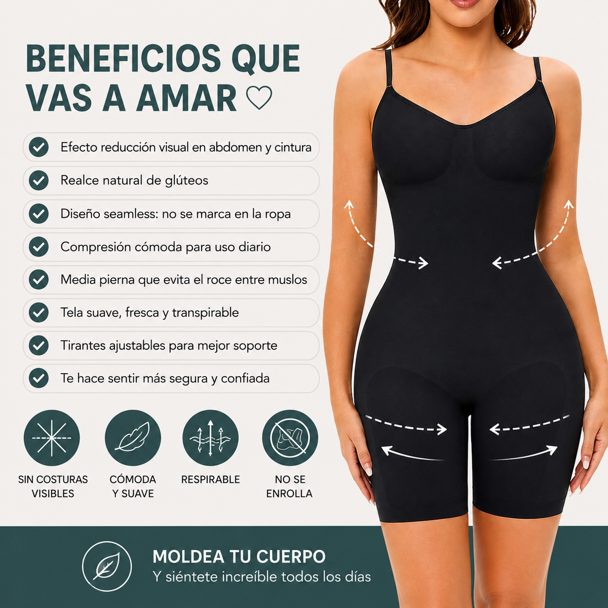 ShapeWear™ Moldea tu figura, estiliza tu cintura y siéntete increíble SIN incomodidad