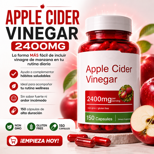 APPLE CIDER VINEGAR  🍎 La forma práctica de incluir vinagre de manzana en tu rutina wellness diaria