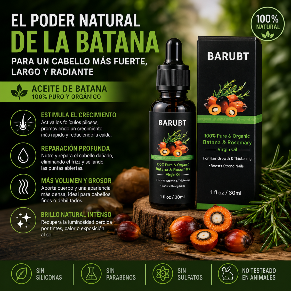 Batana's Oil™  Fortalece, Nutre y Transforma la Apariencia de Tu Cabello