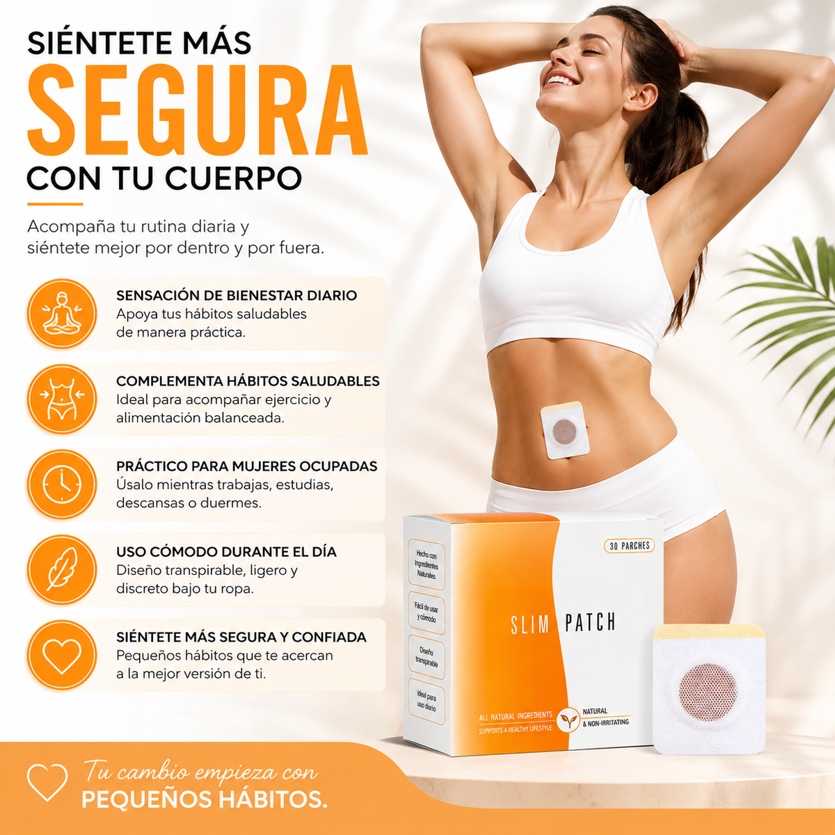 SLIM PATCH X30™ El parche wellness que complementa tu rutina diaria de forma práctica y cómoda