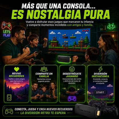 🎮 Game Stick™ Convierte tu TV en una consola de juegos