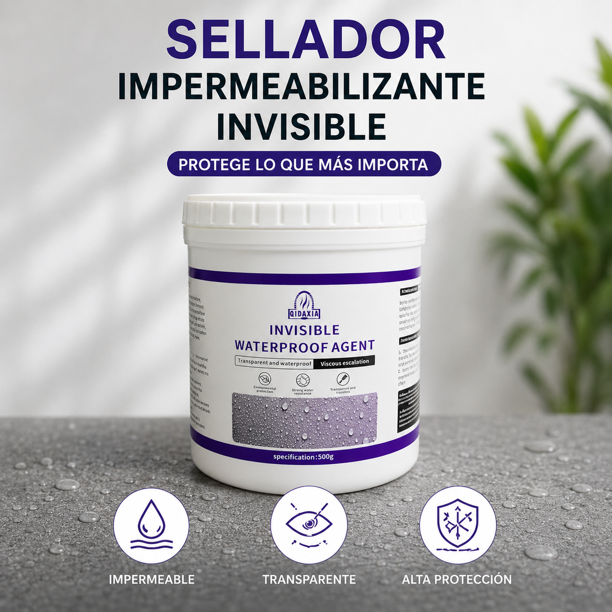AGUACERO™️ Sellador impermeabilizante transparente Multisuperficies De Alta Duración.