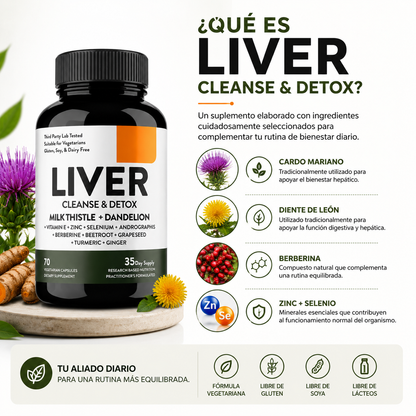LIVER DETOX Fórmula Avanzada Para Complementar Tu Bienestar Diario