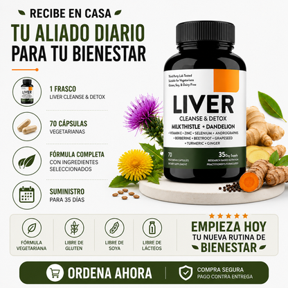 LIVER DETOX Fórmula Avanzada Para Complementar Tu Bienestar Diario