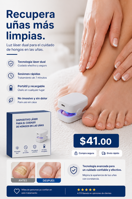 Dispositivo Láser para Limpiar Hongos en Uñas