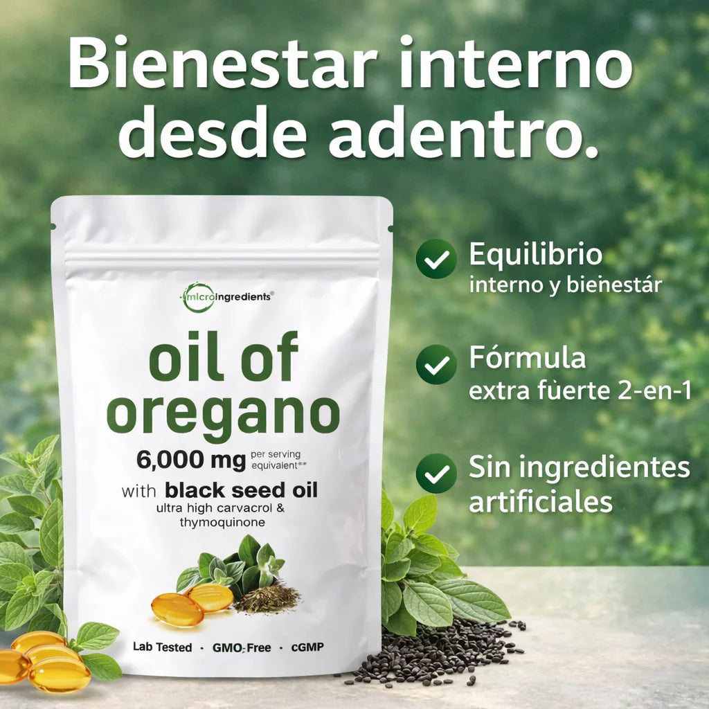 MicroIngredients - Cápsulas blandas de aceite de orégano Importadas (300 cápsulas)