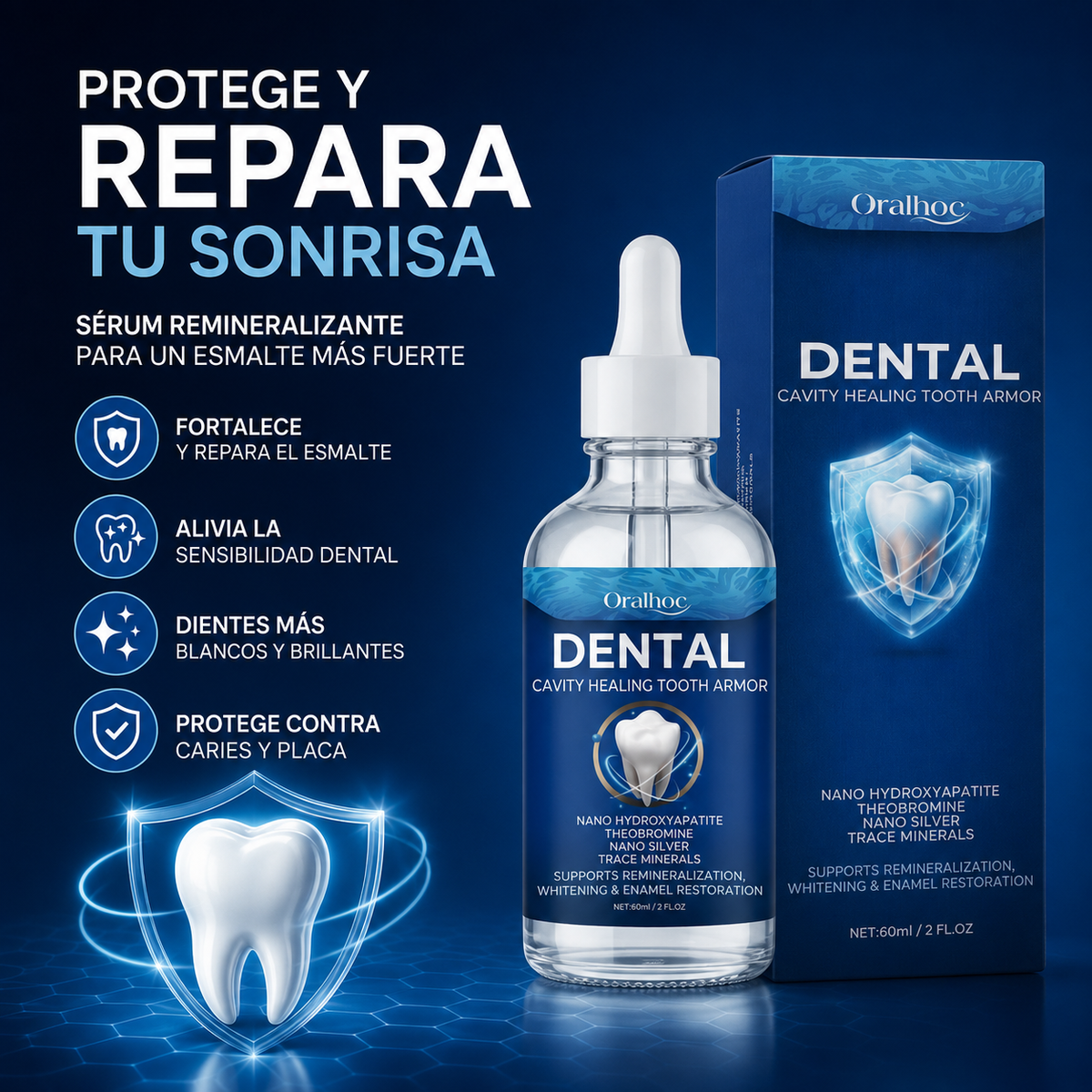 Dental Armor™ | Sérum Remineralizante para un Esmalte Más Fuerte y una Sonrisa Más Saludable