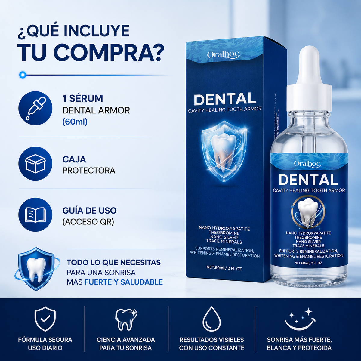 Dental Armor™ | Sérum Remineralizante para un Esmalte Más Fuerte y una Sonrisa Más Saludable