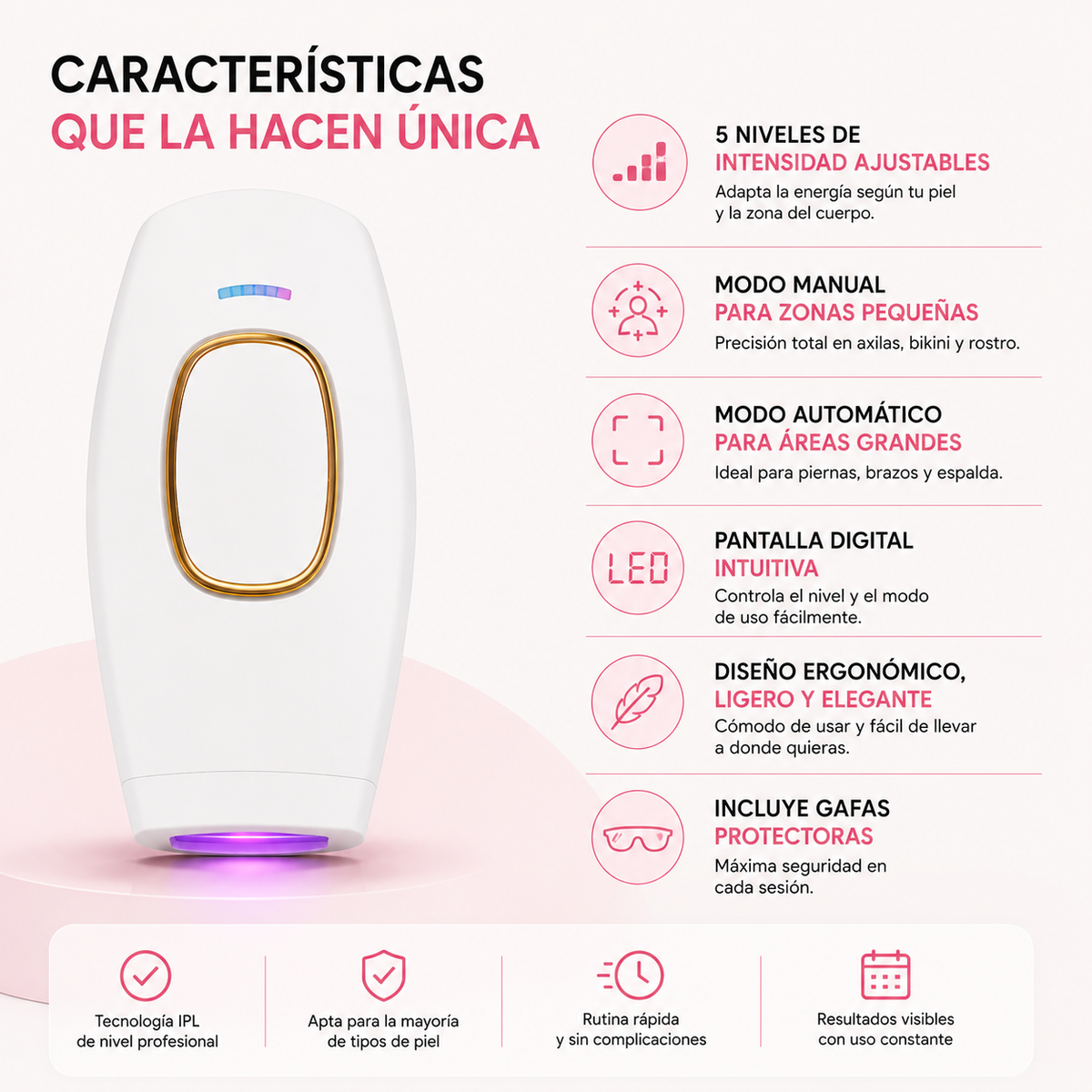 DEPILADORA IPL LASER - Nunca fue tan rápido, fácil y sencillo depilarse en casa