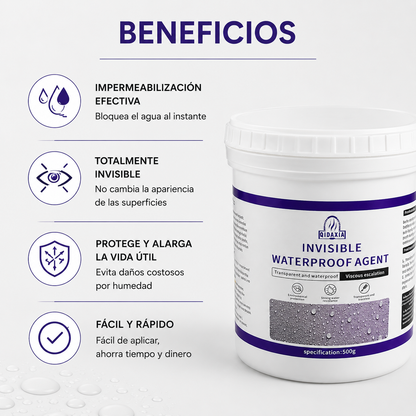 AGUACERO™️ Sellador impermeabilizante transparente Multisuperficies De Alta Duración.